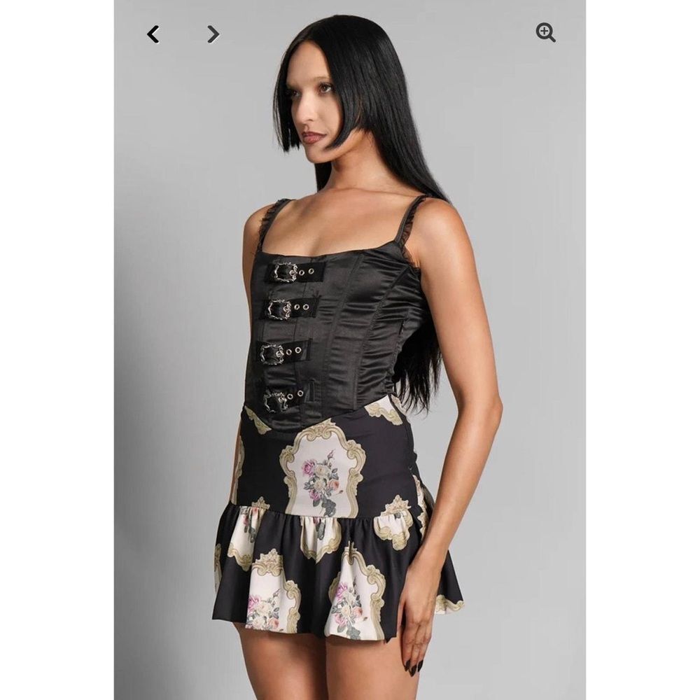 Urban Outfitters Zemieta Corset Mini Dress Black Medium New With Tags